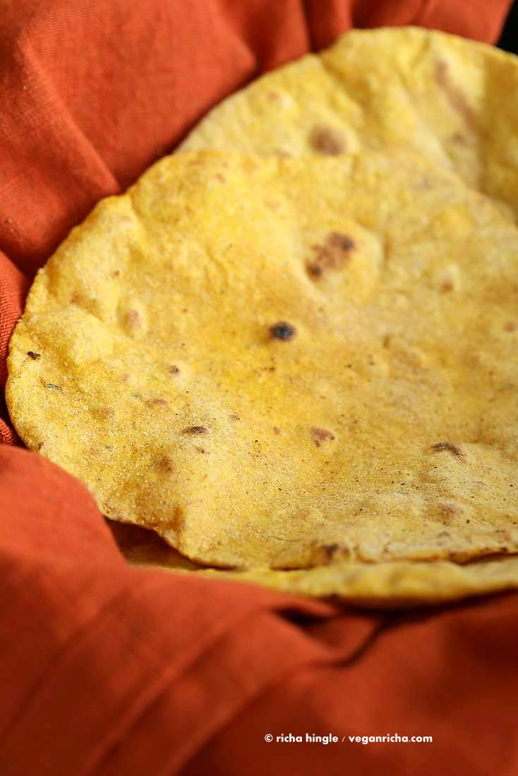 Rosemary Pumpkin Flatbread. Yeast-free Pumpkin flat bread with herbs. Use as side, as tortillas or to make wraps. #Vegan #Recipe. VeganRicha.com