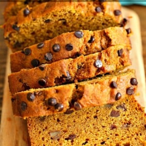1 Bowl Vegan Pumpkin Bread Recipe. Easy Pumpkin loaf with pumpkin puree, pumpkin pie spice, walnuts and chocolate chips. Use pumpkin seeds, currants for variation | VeganRicha.com #vegan #breakfast #pumpkinbread #veganricha