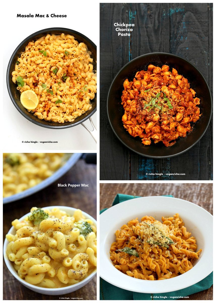 Vegan Holiday Sides Recipes | VeganRicha.com #vegan #maccheese #pasta #vegan #recipe