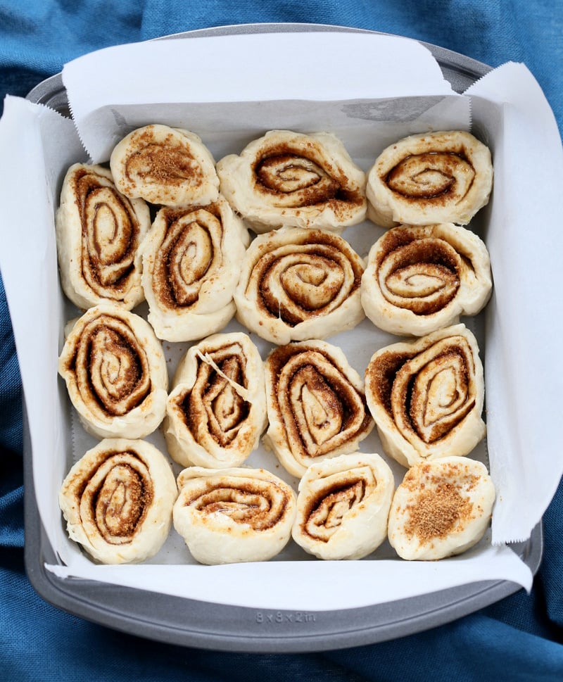 Easy Homemade 1 hour Cinnamon Rolls. Vegan Cinnamon Rolls with Cashew cream frosting. Ready in 60 minutes. Vegan Soy-free Palm Oil free Breakfast Recipe | VeganRicha.com