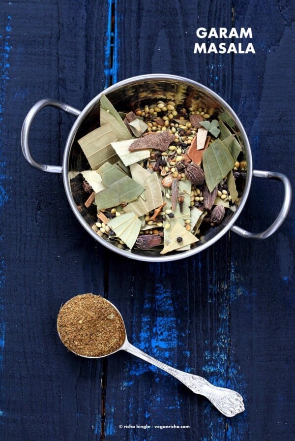 Garam Masala Recipe from my Book Vegan Richa's Indian Kitchen. "Garam" means hot and "Masala" in this context means blend of spices. Garam Masala spice blend is often used in Indian dishes. | VeganRicha.com #vegan #glutenfree #veganricha