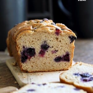 Lemon Blueberry Cake. This zesty Blueberry Lemon Pound Cake is dense and full of flavor. Use other berries in this Vegan Pound Cake Recipe. Non Dairy Yogurt Pound Cake Loaf with lemon and blueberries. 15 min prep and done. | VeganRicha.com #vegan #glutenfree #veganricha