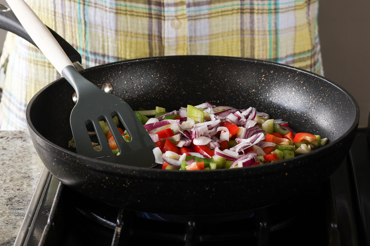adding the other aromatics to the pan