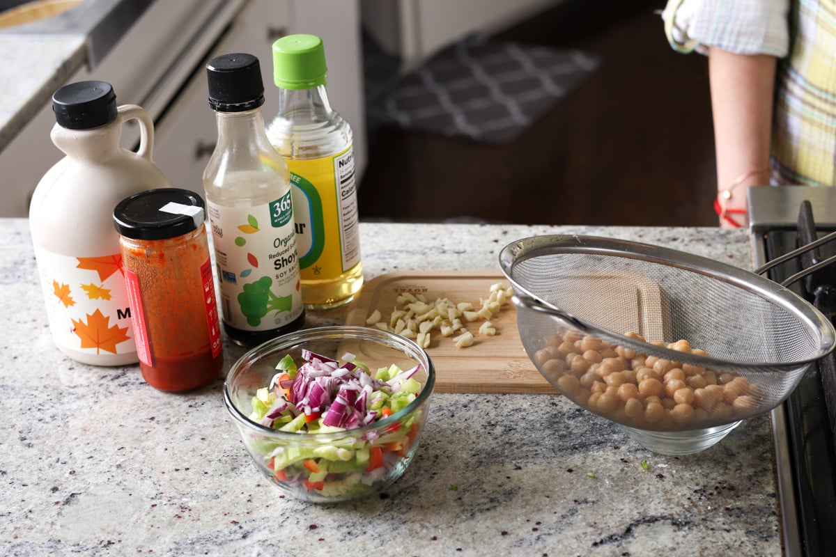 gochujang chickpeas ingredients