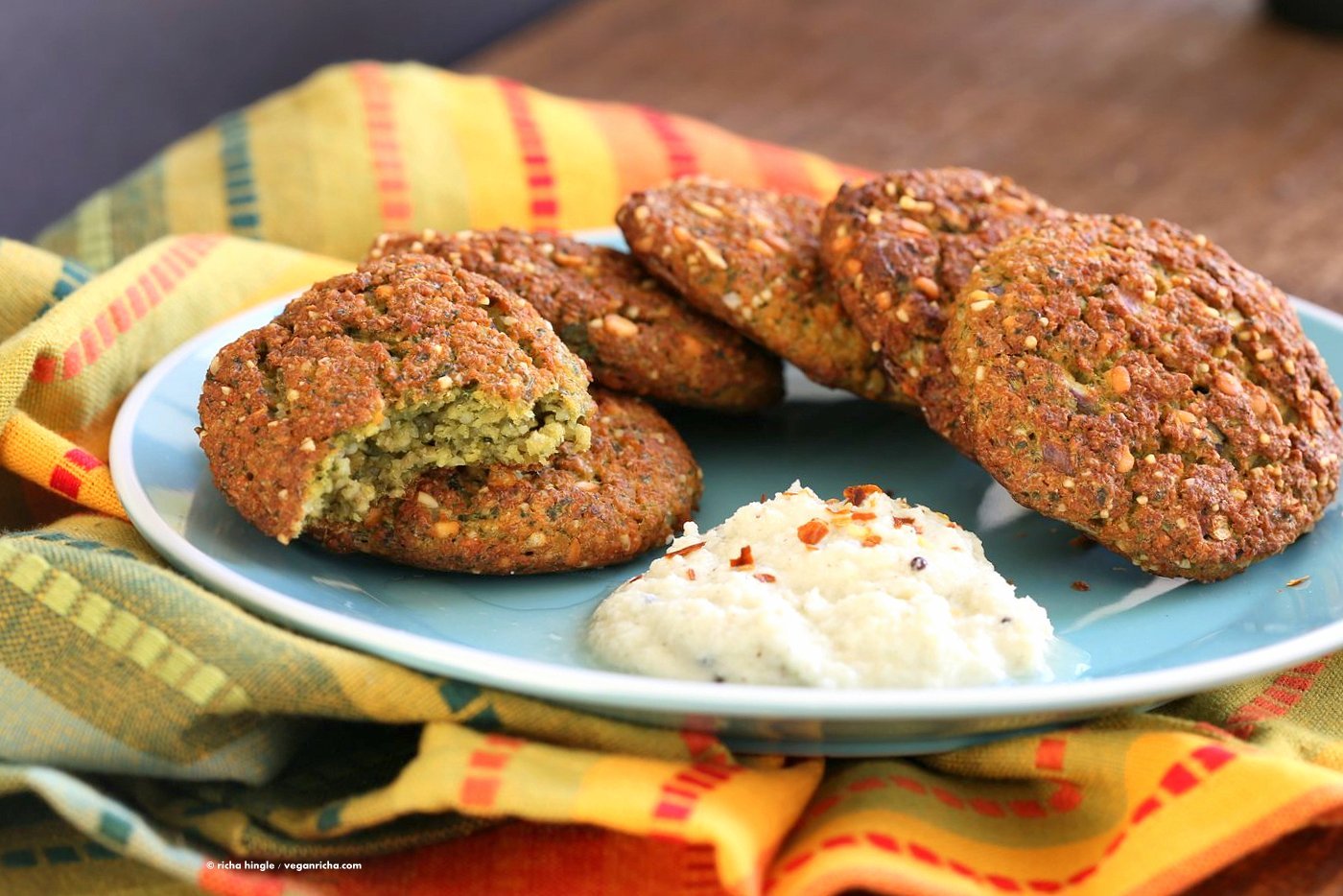 Baked Parippu Vada Recipe - Chana Dal Vada. Chana Dal (Split chickpea) Fritters. Easy fritters with curry leaves and ginger. Use other spices and lentils for variation. Vegan Gluten-free soy-free Recipe | VeganRicha.com