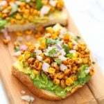 Chipotle Corn Avocado Toasts