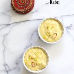 15 min Almond fudge with Cardamom and Basundi - thickened milk with saffron and nuts. Basundi or Rabri with almond milk. Indian Vegan Sweets for Diwali. | VeganRicha..com