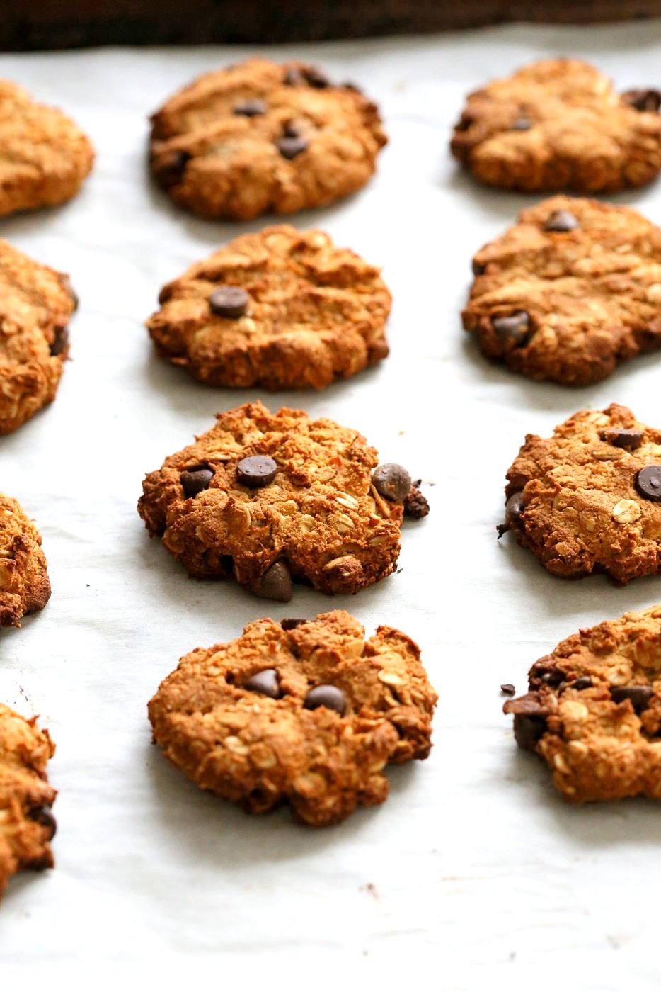 Banana Oatmeal Cookies. Gluten-free Banana Oatmeal Breakfast Cookies with Chocolate chips. 1 Bowl 20 minute Banana Cookies. Vegan Gluten-free Recipe | VeganRicha.com