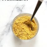 How to make Vegan Parmesan Cheese. Use Cashews, Pecans or Pepitas to make Dairy-free Parmesan cheese. Nut-free Vegan Parmesan Recipe. | VeganRicha.com #vegan #glutenfree #veganricha