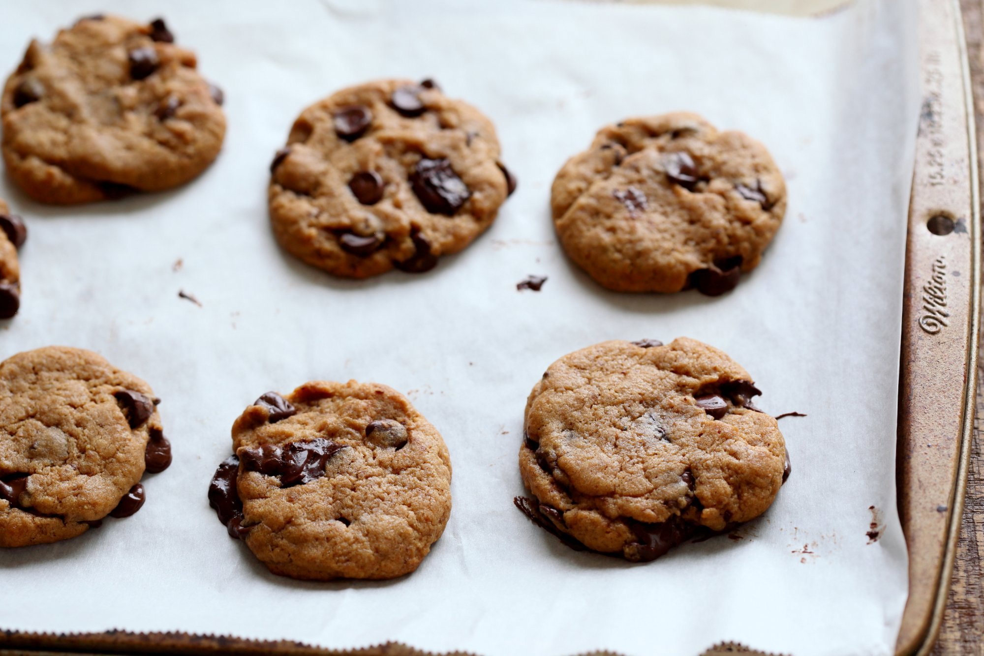 The Best Vegan Chocolate Chip Cookies. Palm oil-free! Gluten-free option. Somer's Easy Classic Chocolate Chip Cookies that are perfect for the holidays, bake sales and gifting. Vegan Nut-free Soy-free Palm oil-free Recipe. | VeganRicha.com