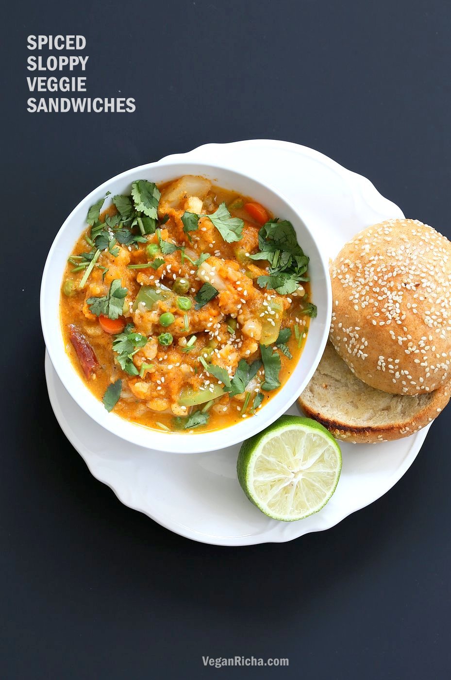 Veg Kolhapuri Recipe - Veggies in Sesame Coconut Tomato Kolhapuri Sauce. Instant Pot/SaucepanUse up the leftover veggies in this flavorful sauce. Anything goes. Add cooked beans for added protein. #Vegan #Glutenfree #Soyfree #Nutfree #veganricha #Recipe. | VeganRicha.com