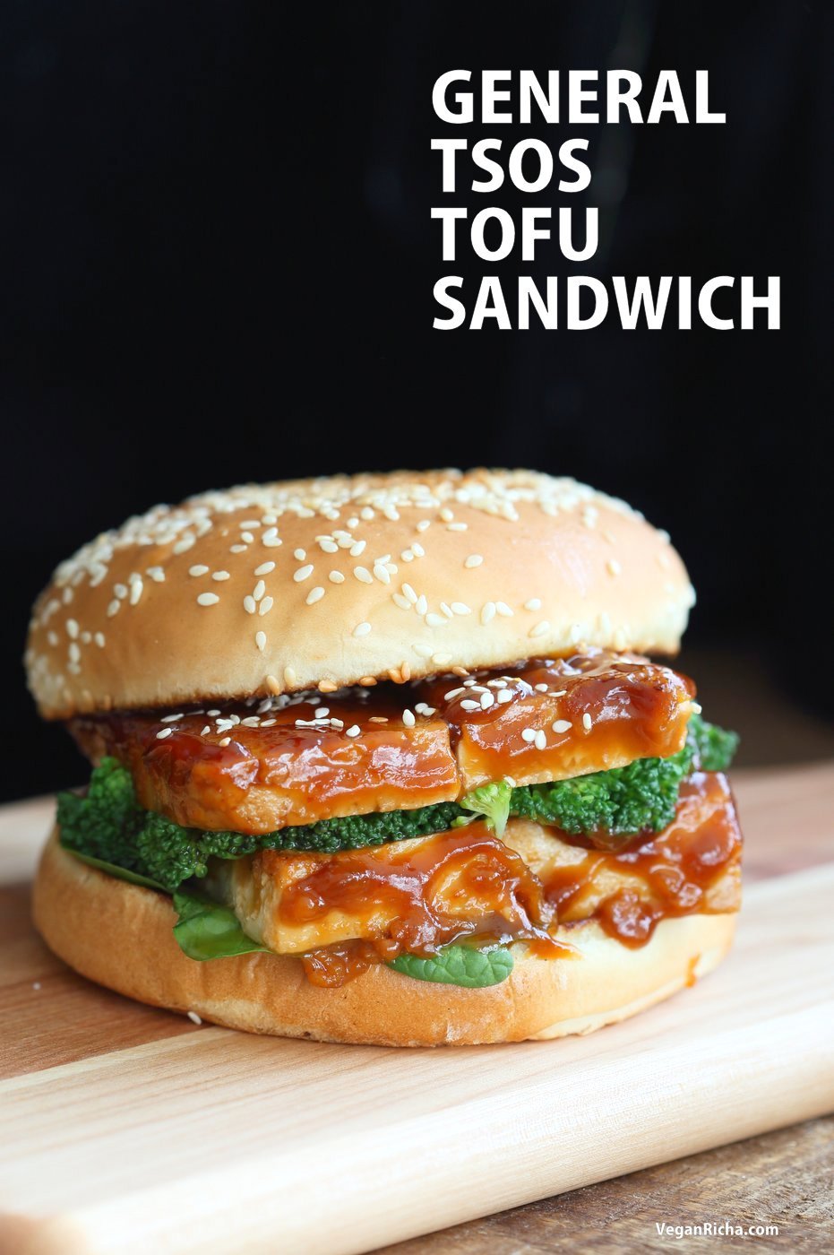 General Tso's Tofu Sandwich. Vegan General Tso Sauce Recipe. Bake the tofu or pan fry, add blanched veggies and make a sandwich or wrap. Vegan Nut-free Recipe. can be gluten-free with gf buns or wrap. | VeganRicha.com