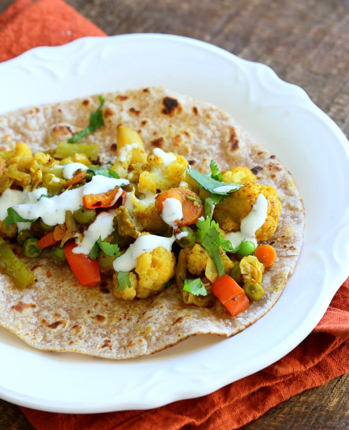8 Spice Veggie Stir fry - Vegetable Masala Subzi. Use up the veggies to make this dry Veggie Stir fry with Indian Spices. Serve with Dal or Curries. Vegan Gluten-free Soy-free Nut-free Recipe | VeganRicha.com