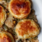 masala vegetable pot pie, plated