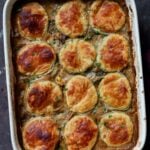 masala vegetable pot pie in the baking dish