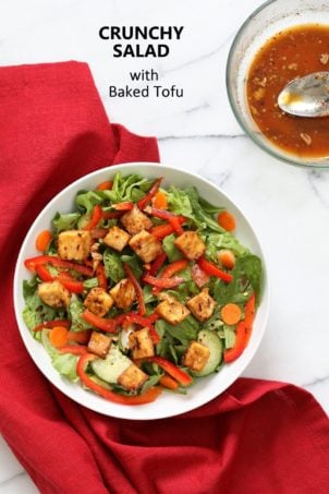 Vegan Baked Tofu Salad