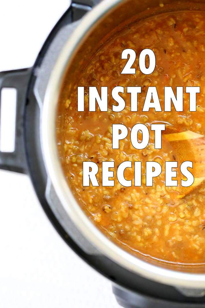 20 Vegan Instant Pot Recipes with no fake meats, no soy, no dairy. Instant Pot Vegetarian Recipes to cook up as meals. Vegan Gluten-free Vegan Richa