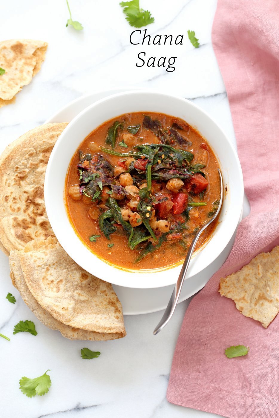 Instant Pot Chana Saag - Chickpea Spinach Curry. Easy 1 pot Chickpea Curry. Saucepan option. Vegan Gluten-free Nut-free Recipe Chana Palak - Palak Chole | VeganRicha.com
