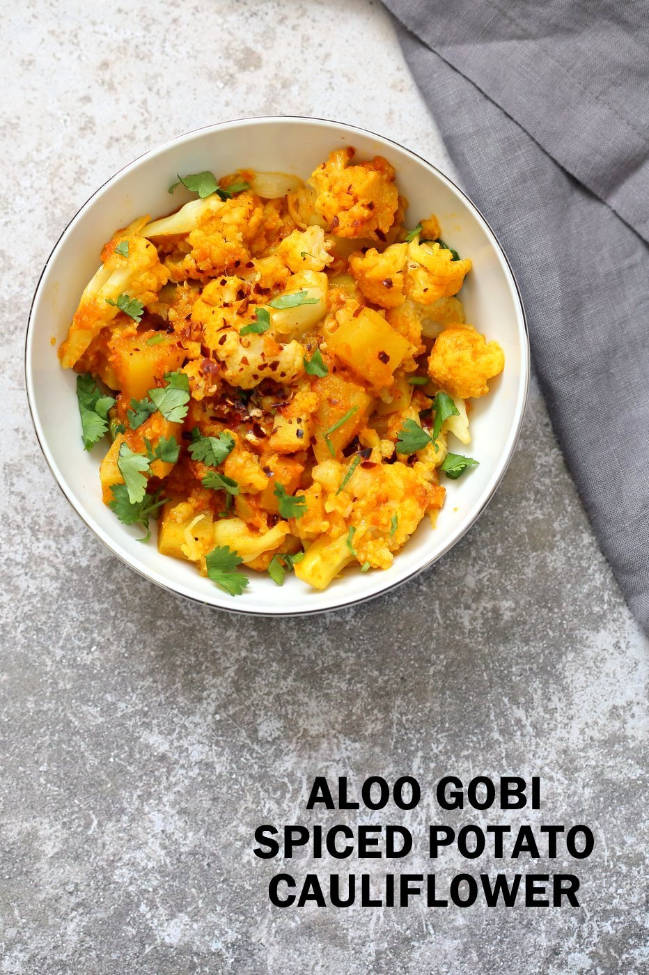 Instant Pot Aloo Gobi - Curried Potato Cauliflower. 1 Pot Aloo Gobhi. Indian Gobi Aloo Masala. Potato Cauliflower Curry. Vegan Gluten-free Soy-free Nut-free Recipe | VeganRicha.com