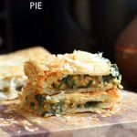 Chickpea Spinach Pie with Berbere Spice. Easy Chickpea Spinach Pastry for holidays and company with vegan puff pastry. Use spices or blends of choice. Use lentils for variation. Vegan Soy-free Nut-free Recipe.  | VeganRicha.com