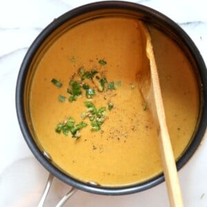 10 Minute Vegan Nacho Cheese Sauce. Easy Creamy Vegan Queso Dip. For Nachos, salads, tacos and more. Vegan Nut-free Recipe. | VeganRicha.com