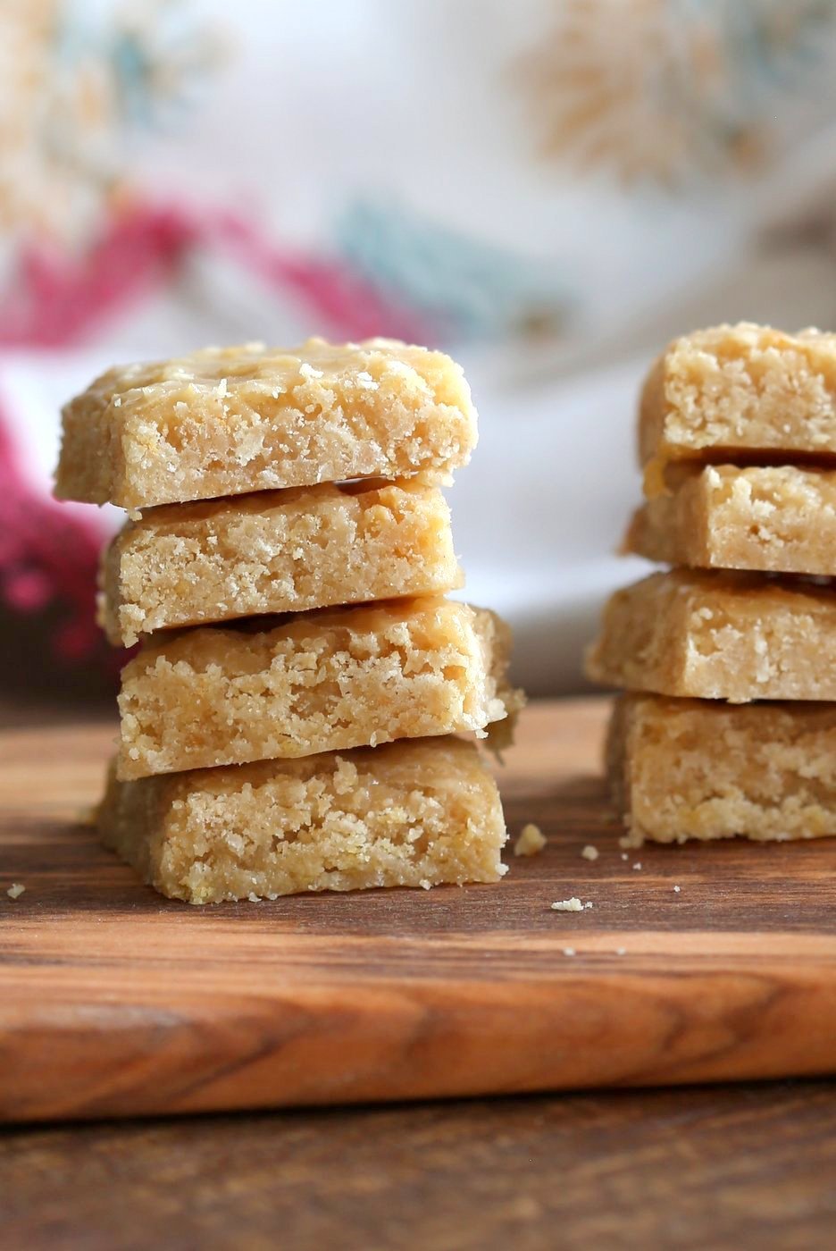Vegan 7 Cup Burfi - Diwali Sweet with Chickpea flour and Coconut veganized with almond milk and oil. Easy Traditional Indian Sweet 7 cup cake for Diwali or other festivals. Vegan Gluten-free Soy-free Recipe. Nut-free option