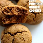 Pumpkin Ginger Snaps. Vegan Pumpkin Ginger Cookies with gingerbread spices and pumpkin. Soft Fudgy Cookies. Vegan Recipe | VeganRicha.com