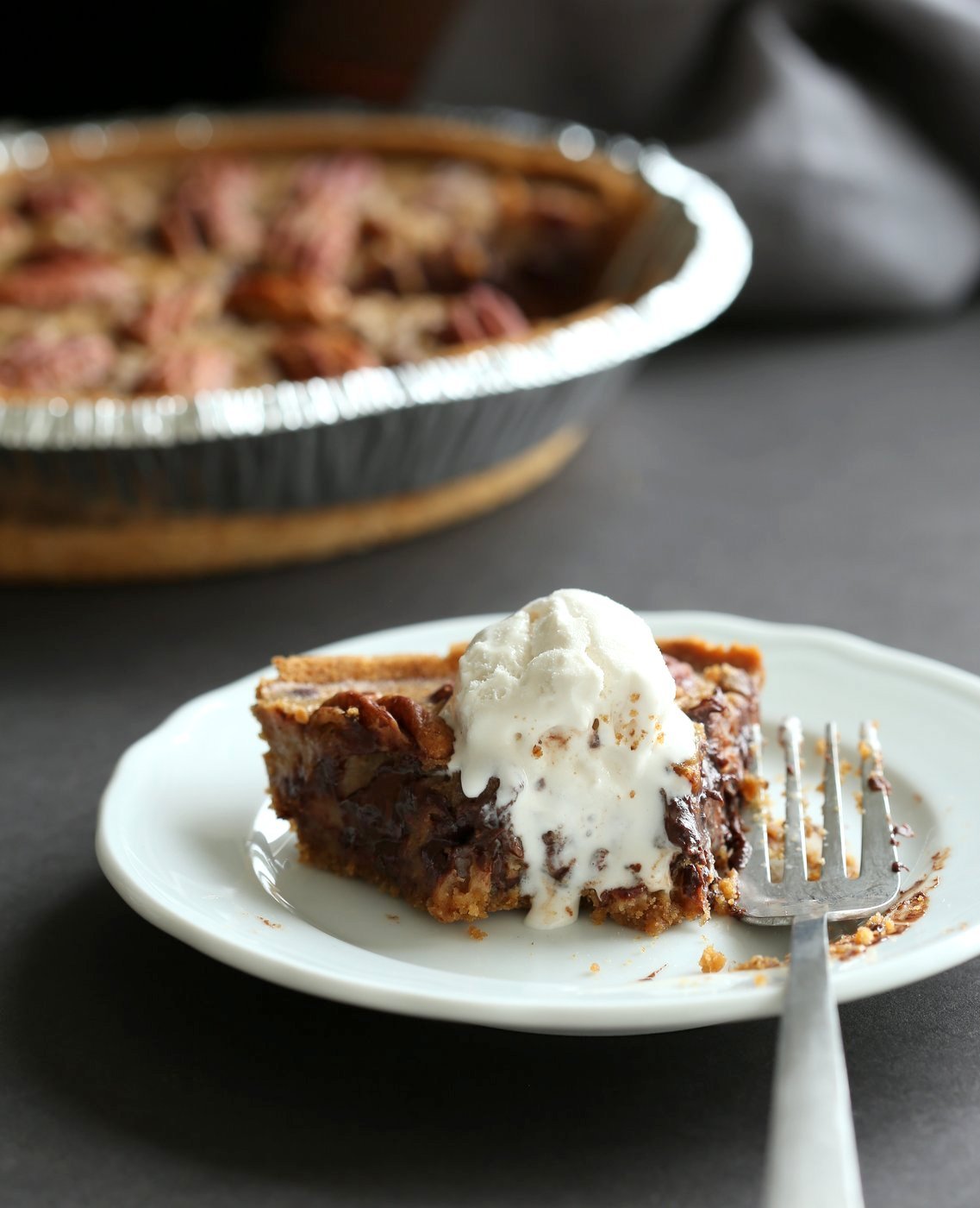 Vegan Chocolate Pecan Pie with Dates and Chai spice. All the pecan pie with chocolate. Vegan Derby Pie. Glutenfree with gf crust. Soyfree Recipe. #vegan #veganricha | VeganRicha.com