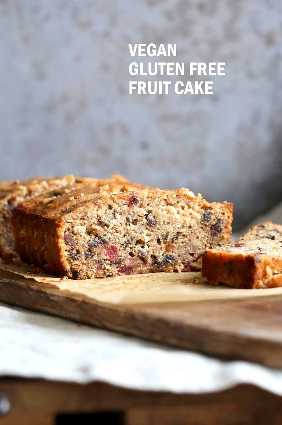 Vegan Gluten free Christmas Cake Fruit Cake full of nuts, dried fruits, candied ginger. Soft, Flavorful and great for gifting. Vegan Soyfree Recipe. #veganricha #vegan #glutenfree | VeganRicha.com