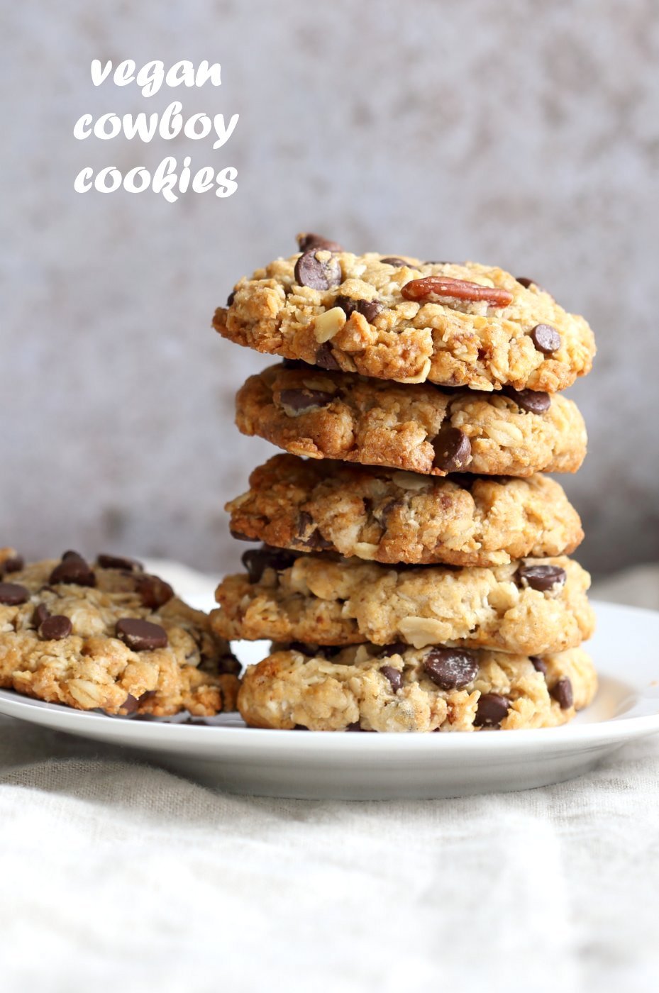 Vegan Cowboy Cookies Mix makes great Jar gifts for the Holiday Season. Layer oats, flour, coconut, chocolate sugar and pecans. Mix, add applesauce and oil, and bake. 1 Bowl Coconut Oatmeal Pecan Chocolate Chip Cookies #veganricha #Vegan #Recipe Can be #glutenfree | VeganRicha.com