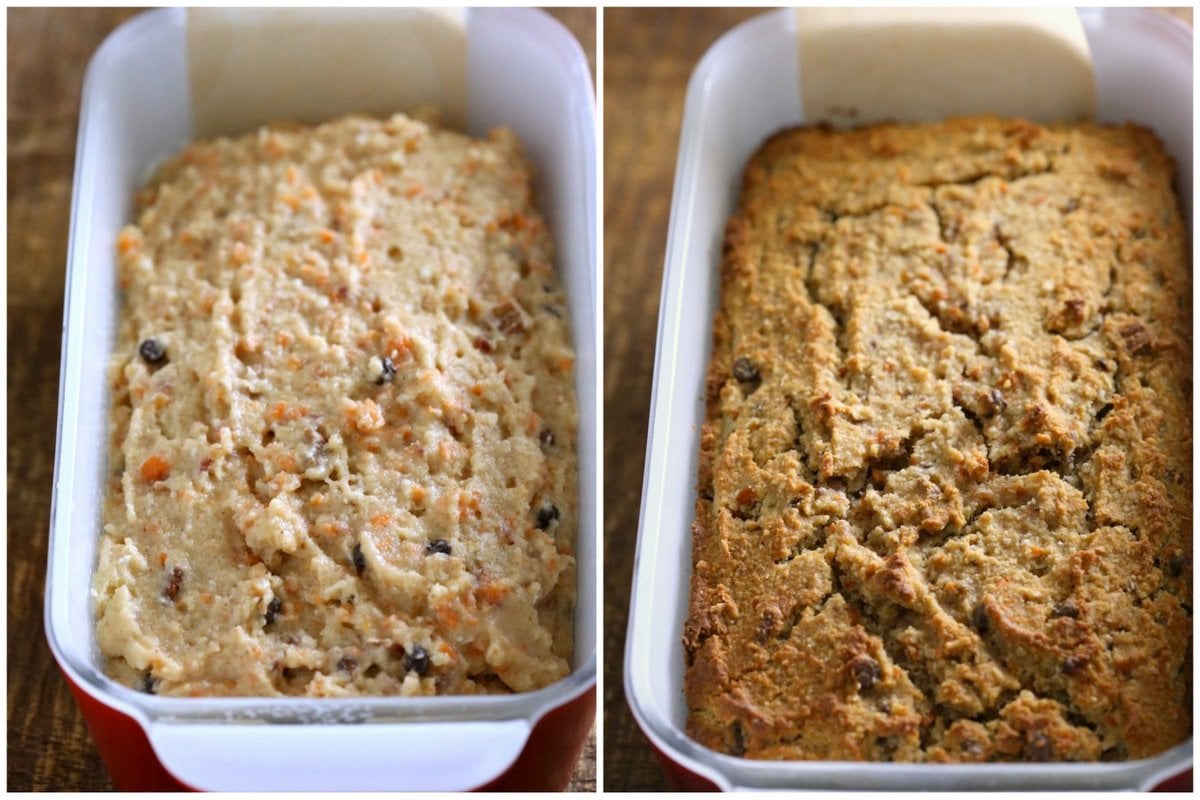 Gluten free Banana Bread. Grain-free Flourless Carrot Banana Bread. No Gum, no Aquafaba. #Vegan #grainfree #Glutenfree Soy-free #recipe. | VeganRicha.com