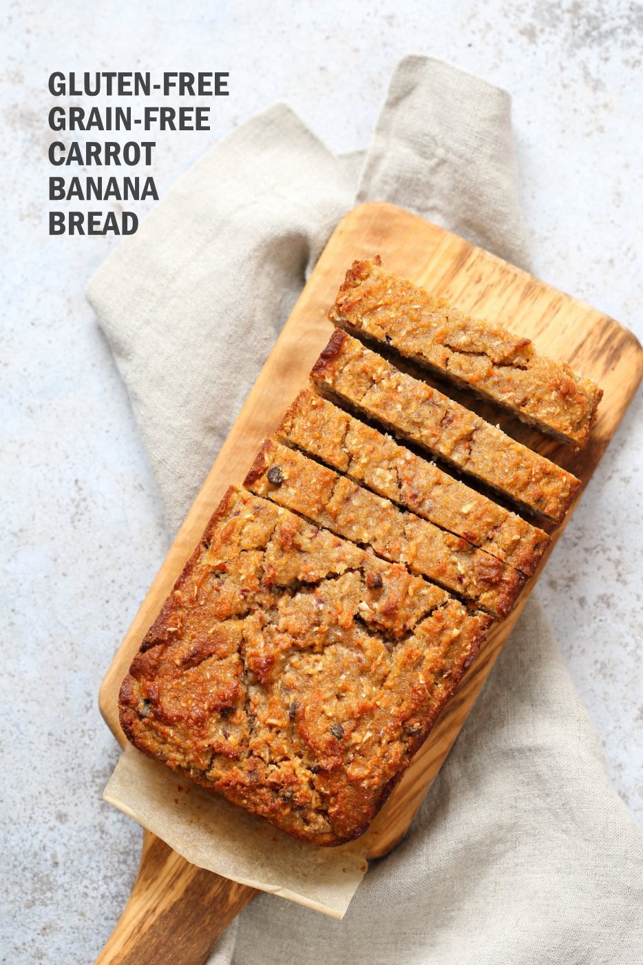Gluten free Banana Bread. Grain-free Flourless Carrot Banana Bread. No Gum, no Aquafaba. #Vegan #grainfree #Glutenfree Soy-free #recipe. | VeganRicha.com