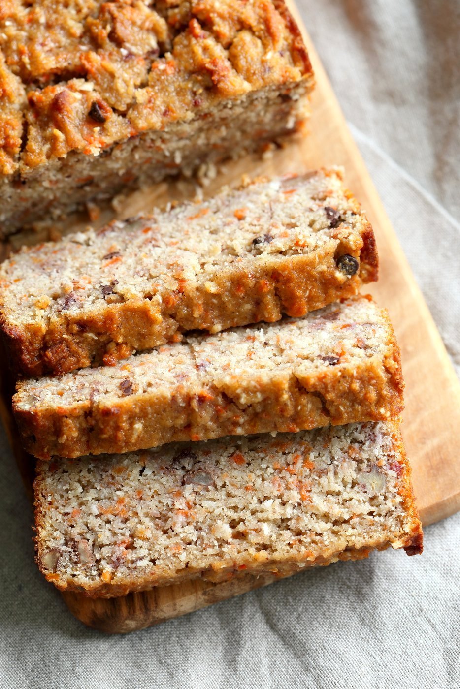 Gluten free Banana Bread. Grain-free Flourless Carrot Banana Bread. No Gum, no Aquafaba. #Vegan #grainfree #Glutenfree Soy-free #recipe. | VeganRicha.com