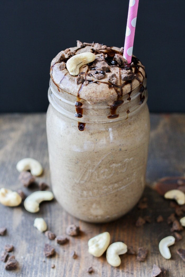 vegan salted caramel chocolate smoothie