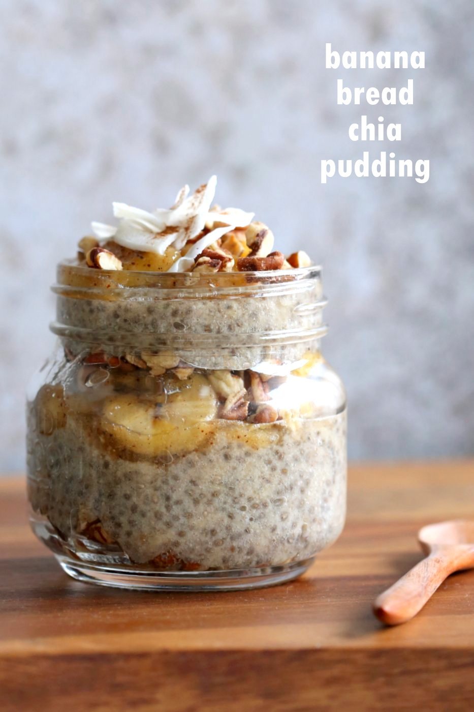 Banana Chia Pudding with Caramelized Banana and Coconut. Banana Bread in Chia Pudding form. Vegan Breakfast Recipe. #Glutenfree #Soyfree #veganricha #Recipe. Can be #Nutfree | VeganRicha.com