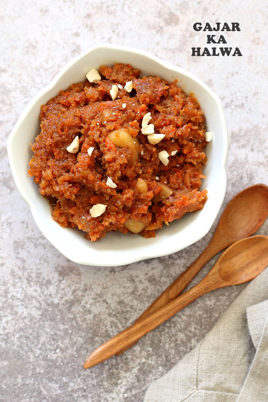 Instant Pot Gajar Halwa - Vegan Carrot Halwa Recipe. Carrot Halwa is an Indian dessert, a flourless Carrot Cake or Pudding that is spiced with cardamom and served during festivals. #Vegan #Glutenfree #Soyfree #Recipe #veganricha | VeganRicha.com