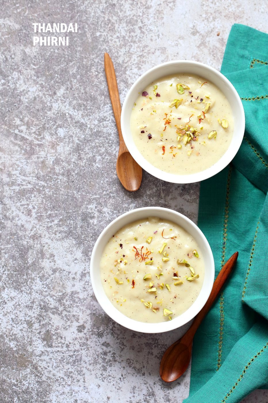 Thandai Phirni - Spiced Rice Flour Pudding for Holi Festival. Vegan Phirni Recipe with Thandai Masala mix. Vegan Indian #Dessert #Glutenfree #Soyfree. #vegan #veganricha | VeganRicha.com