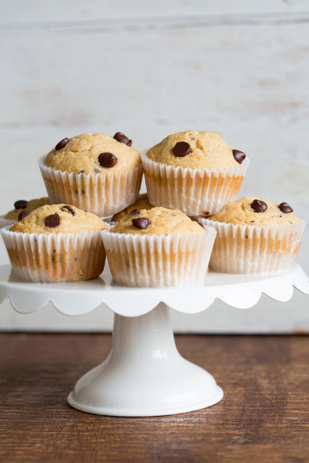 Vegan Chocolate Chip Muffins with coconut. These Soft, moist and chocolatey muffins take just a few minutes and have no added oil. #Vegan #Nutfree #Soyfree #Recipe #veganricha Use dried fruit instead of chocolate to make #oilfree | VeganRicha.com