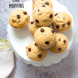 Vegan Chocolate Chip Muffins with coconut. These Soft, moist and chocolatey muffins take just a few minutes and have no added oil. #Vegan #Nutfree #Soyfree #Recipe #veganricha Use dried fruit instead of chocolate to make #oilfree | VeganRicha.com 