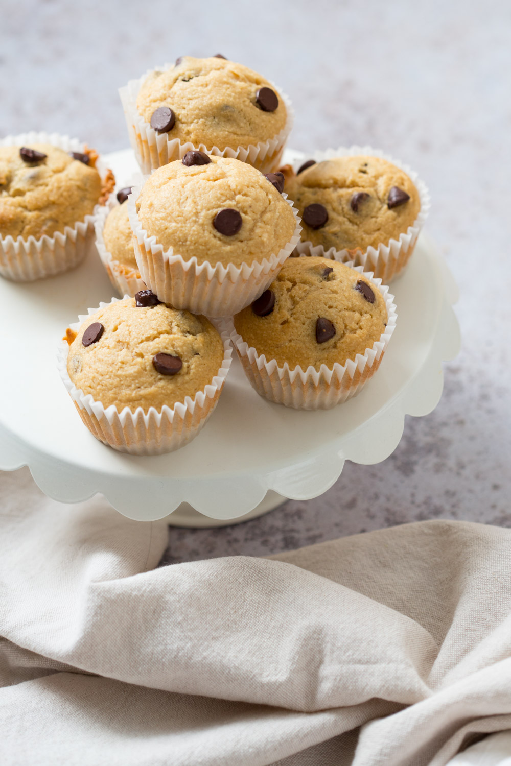 Vegan Chocolate Chip Muffins with coconut. These Soft, moist and chocolatey muffins take just a few minutes and have no added oil. #Vegan #Nutfree #Soyfree #Recipe #veganricha Use dried fruit instead of chocolate to make #oilfree | VeganRicha.com