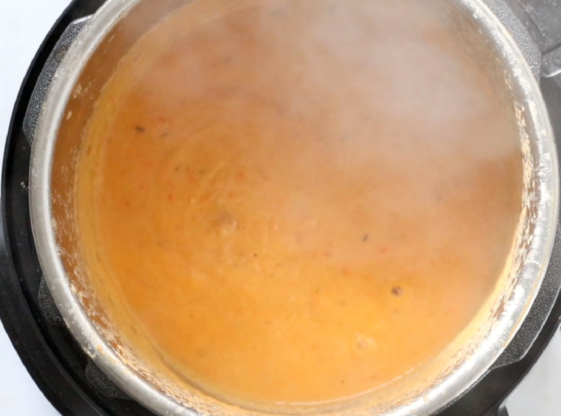 Our Vegan Instant Pot Cauliflower Soup in Instant Pot