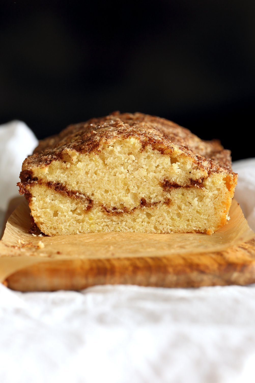 This Vegan Cinnamon Swirl Cake is super Easy and Quick. A simple yellow cake, swirled with cinnamon sugar makes for a delightful treat. Add some nuts into the swirl for variation #Vegan #Nutfree #Soyfree #Dessert #Recipe #veganricha | VeganRicha.com