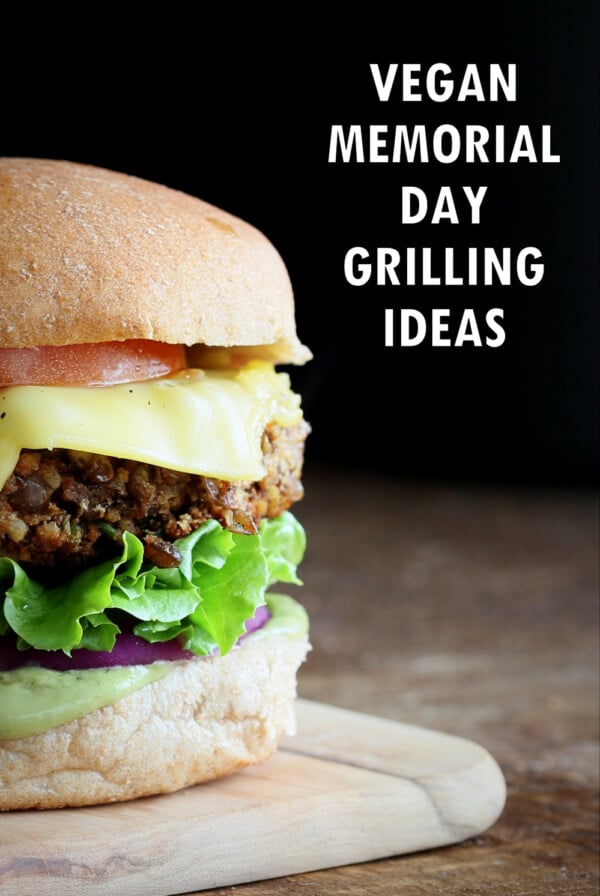 20 Grill Recipes For Memorial Day. Plant Based Memorial day Food ideas. Grill the burgers, Veggies, flatbreads. Serve with some fave sides like potato salad. Vegan Grilling Recipes Glutenfree Options. #veganricha