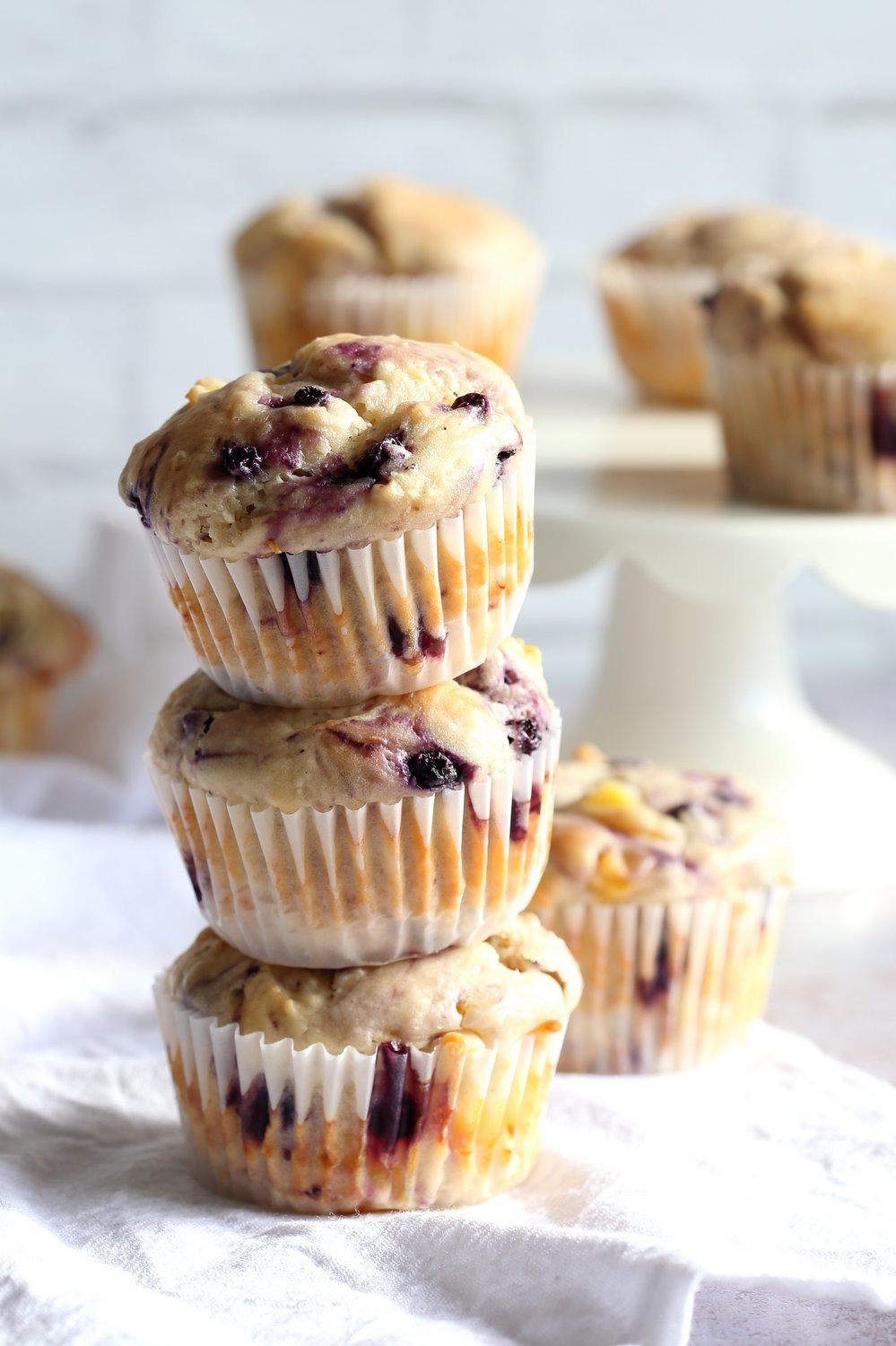 Vegan Blueberry Muffins with Cream Cheese & Pineapples. Blueberry Cheesecake Muffins! Soft, Moist, Delicious Pound Cake like Muffins. #Vegan #Soyfree #Recipe. #veganricha