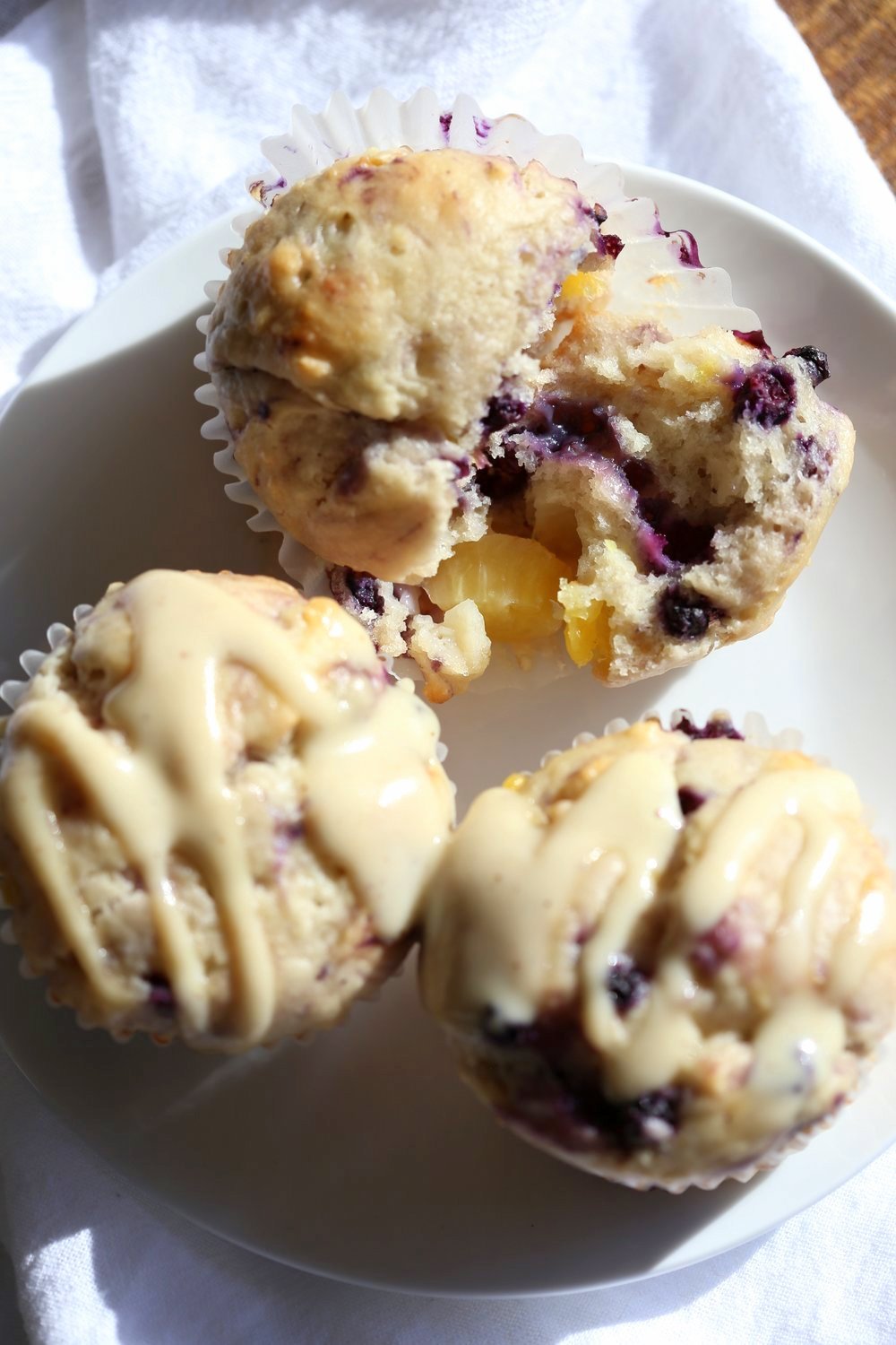Vegan Blueberry Muffins with Cream Cheese & Pineapples. Blueberry Cheesecake Muffins! Soft, Moist, Delicious Pound Cake like Muffins. #Vegan #Soyfree #Recipe. #veganricha