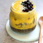 Mango Overnight Oats with Turmeric and Chia Seeds. Golden Overnight Oats. #Vegan #Glutenfree #Nutfree #Soyfree #Recipe #veganricha #breakfast | VeganRicha.com