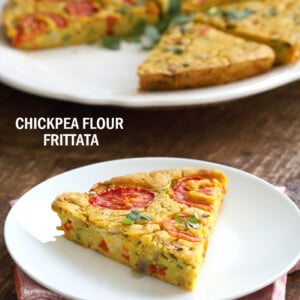 Chickpea Flour Frittata - Eggless Vegan Frittata Recipe. This Chickpea flour frittata is filling, easy and delicious. Use the batter to make pancakes, crepes, crustless quiche. #Vegan #Glutenfree #Soyfree #Nutfree #Recipe #veganrichaChickpea Flour Frittata - Eggless Vegan Frittata Recipe. This Chickpea flour frittata is filling, easy and delicious. Use the batter to make pancakes, crepes, crustless quiche. #Vegan #Glutenfree #Soyfree #Nutfree #Recipe #veganricha