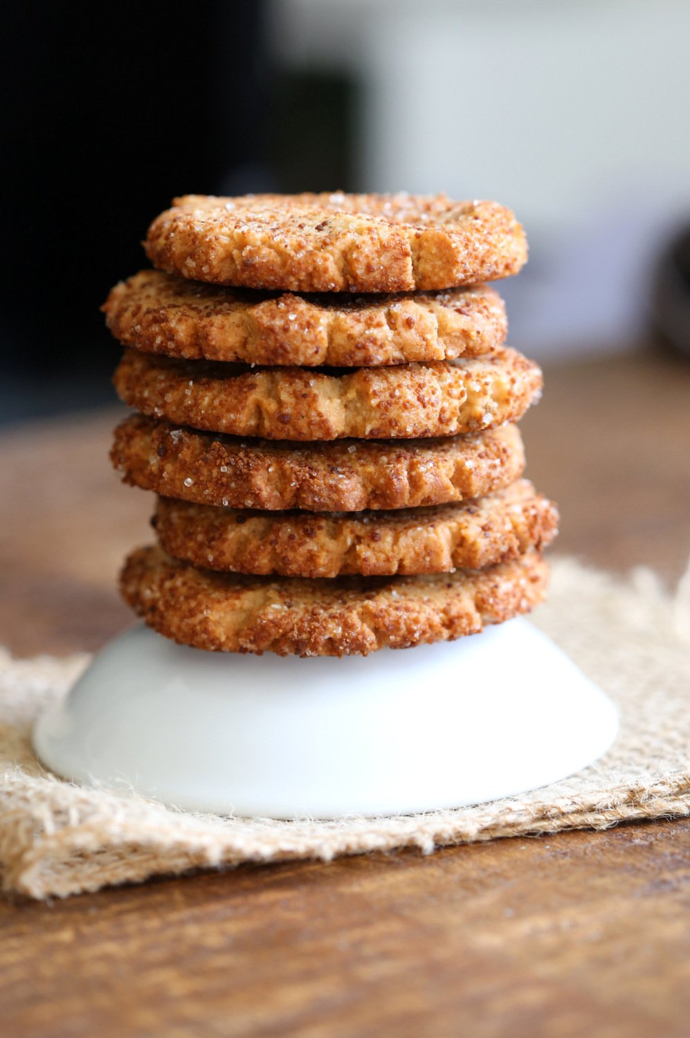 Easy Vegan Cardamom Cookies. These soft cookies are a cross between cardamom shortbread and snickerdoodles. #Vegan #Soyfree Recipe. #Glutenfree option.
