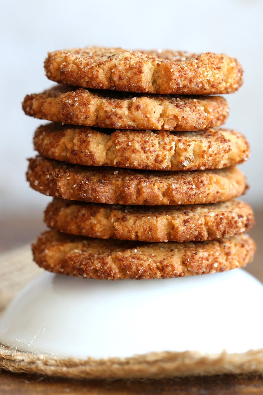 Easy Vegan Cardamom Cookies. These soft cookies are a cross between cardamom shortbread and snickerdoodles. #Vegan #Soyfree Recipe. #Glutenfree option.