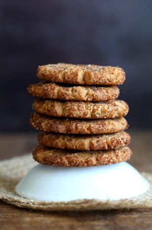 Easy Vegan Cardamom Cookies. These soft cookies are a cross between cardamom shortbread and snickerdoodles. #Vegan #Soyfree Recipe. #Glutenfree option.